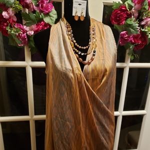 Derek Lam Amber Hue Wrap Balloon Dress(M)